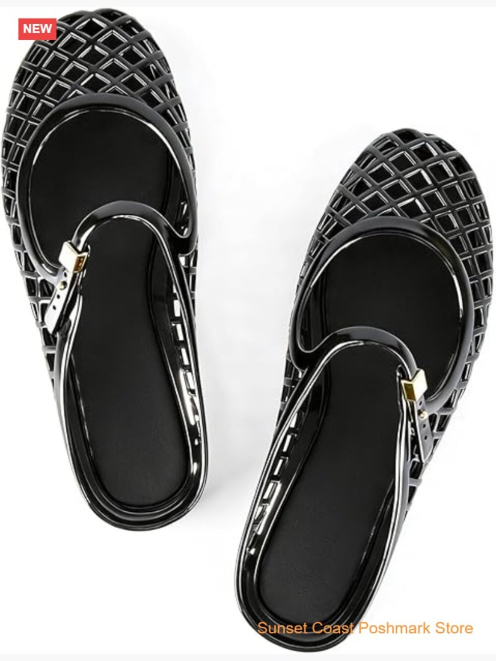 Closed Toe Slingback Jelly Sandals Lightweight Water-Friendly Summer Beach Shoes